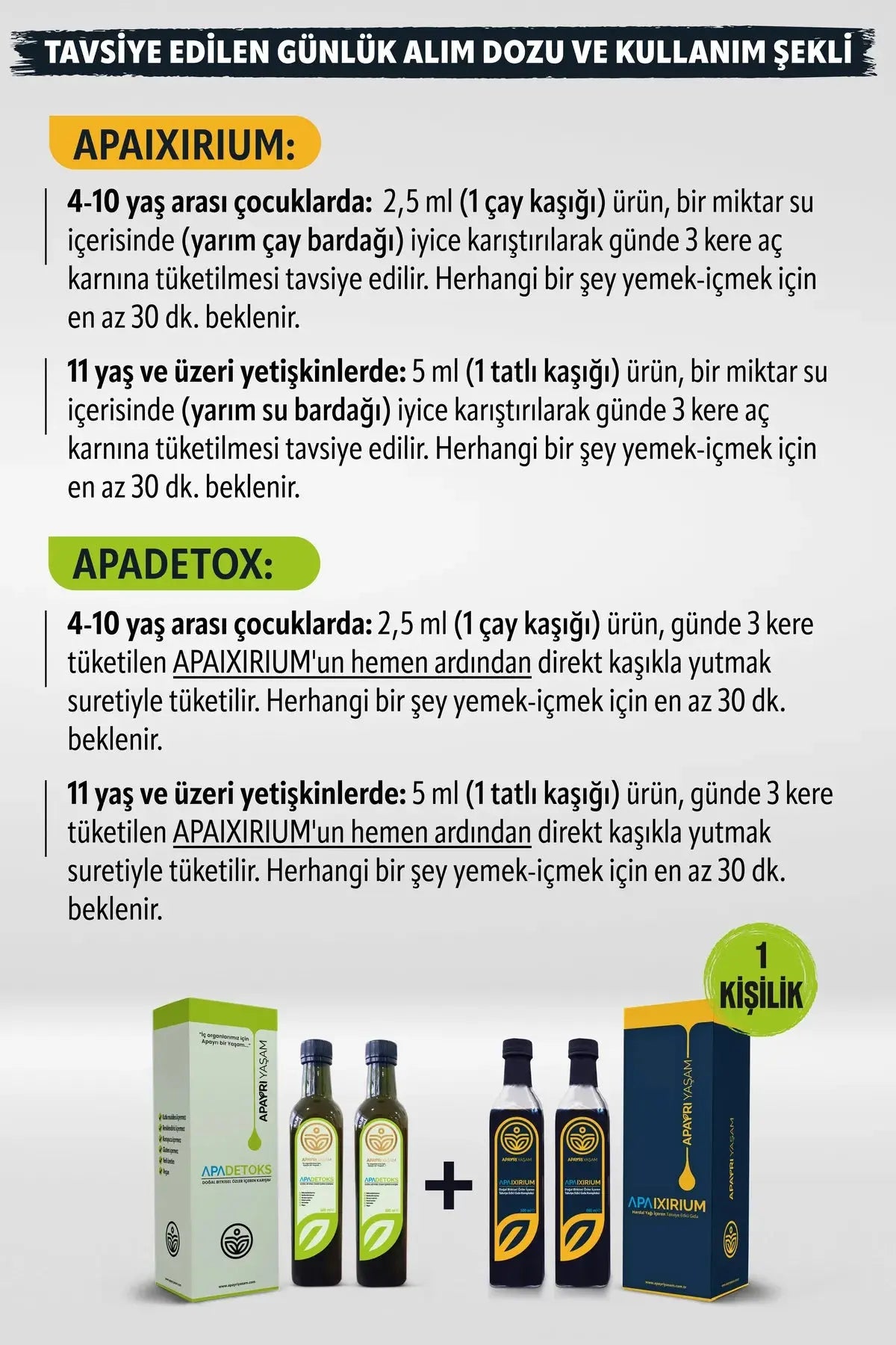 İç Organların Detoksuna Yönelik Bio Kür Seti %100 Bitkisel Apadetoks Apayrı Yaşam