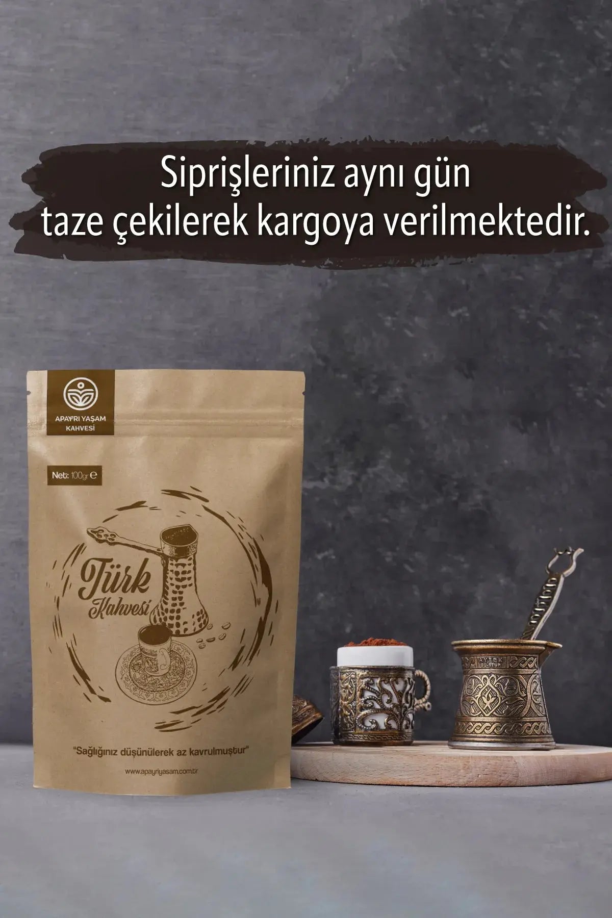 Sağlığınız Düşünülerek Az Kavrulmuş Ve Taze Çekilmiş Türk Kahvesi 100gr