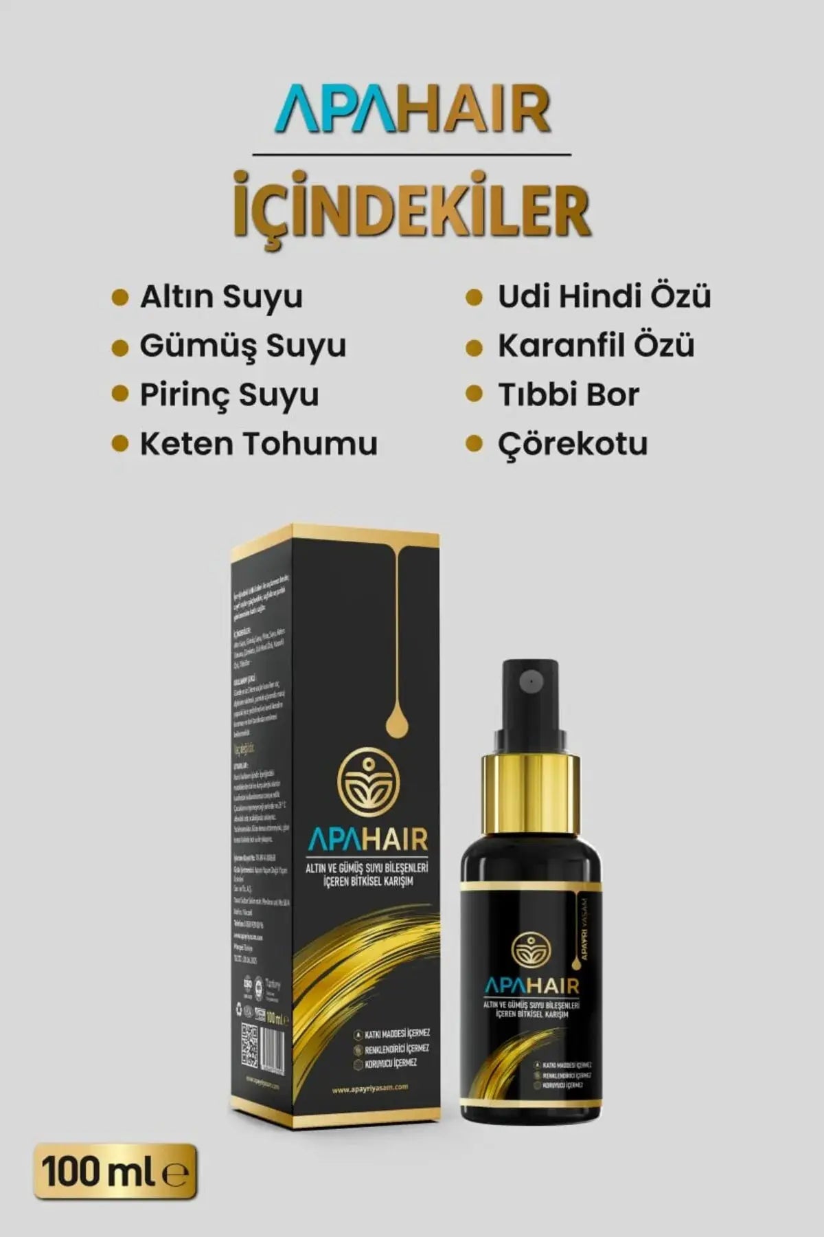 Saç Dökülmesi, Kepek, Seboreik Dermatit Onarıcı, Saç Gürleştirici Bio Saç Kürü %100 Doğal Apahair Apayrı Yaşam