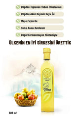 Doğal Fermantasyon Elma Sirkesi Katkısız %100 Doğal Yumuşak Içim 500ml Apayrı Yaşam