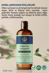 %100 Bitkisel Tüm Saç Tipleri İçin Doğal Saç Şampuanı 500 ml Apayrı Yaşam