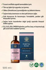 %100 Bitkisel Tüm Saç Tipleri İçin Doğal Saç Kremi 500 ml Apayrı Yaşam