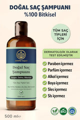 %100 Bitkisel Tüm Saç Tipleri İçin Doğal Saç Şampuanı 500 ml Apayrı Yaşam