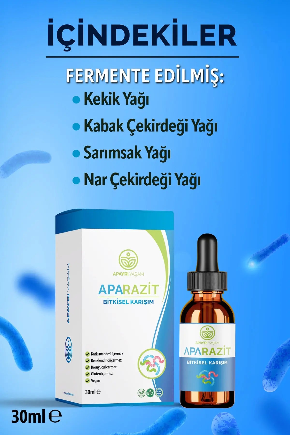 Parazitler İçin Etkili Özel Bitkisel Kür APARAZİT Apayrı Yaşam