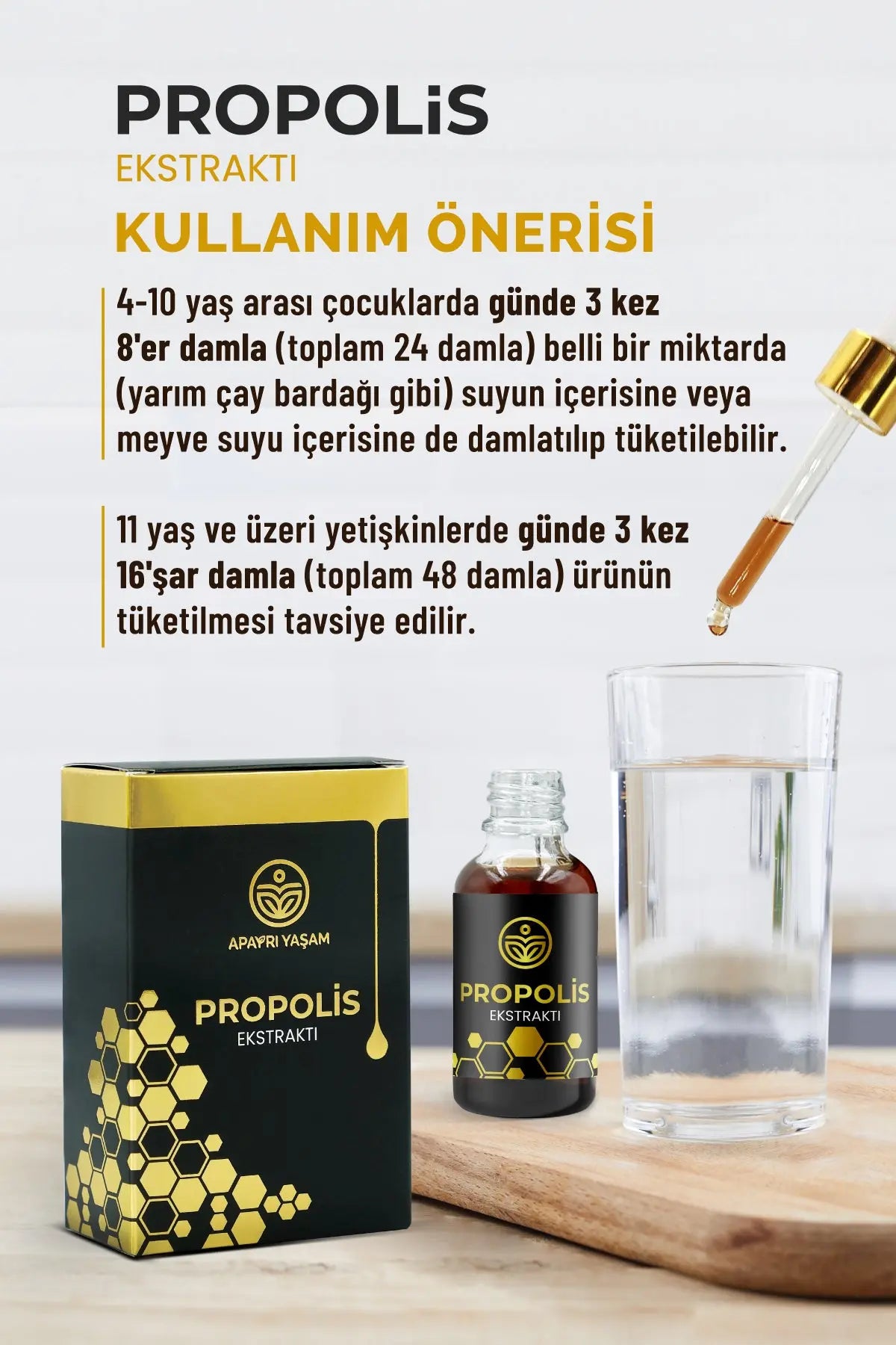 Propolis Ekstraktı Damla Takviye Edici Gıda 35ml Apayrı Yaşam