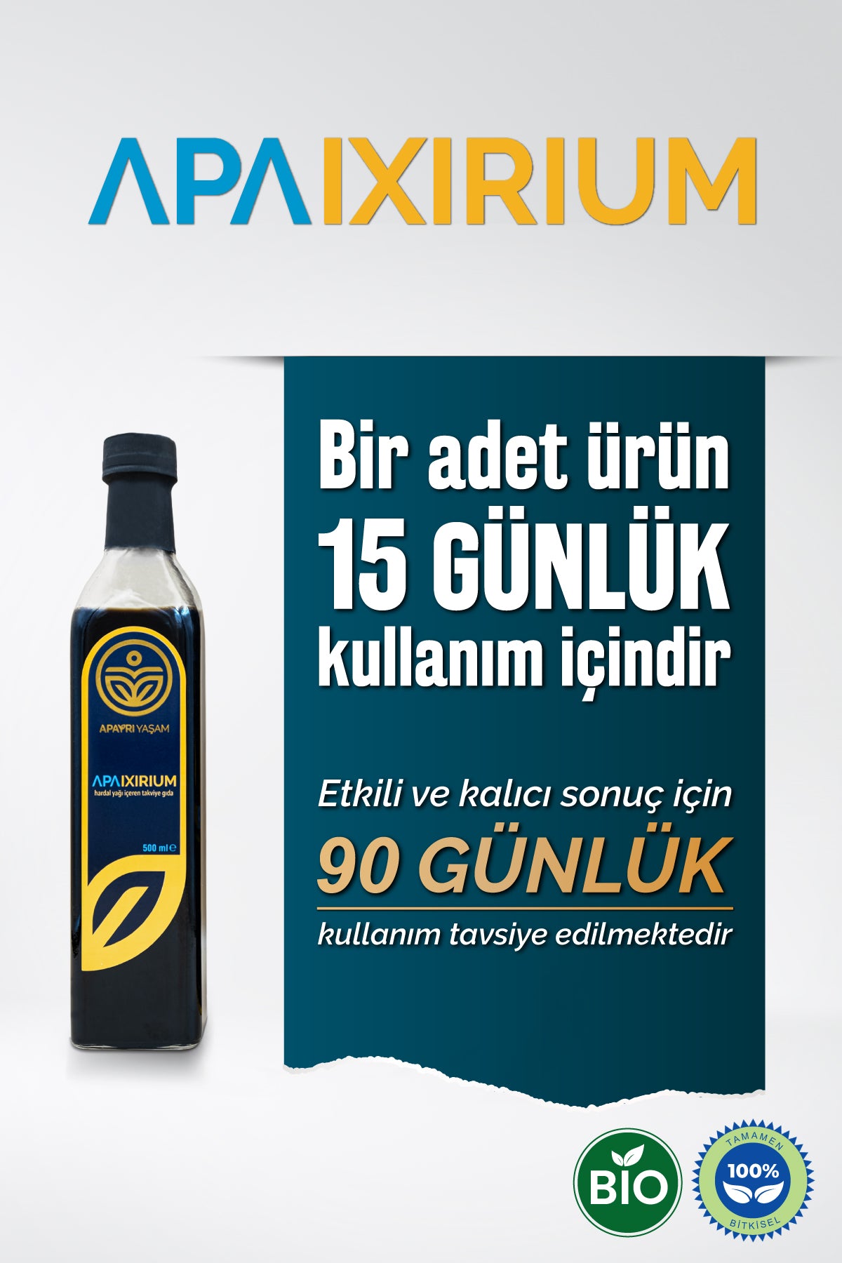 %100 Bitkisel Fitoterapik iksir APAİXİRİUM 500ml