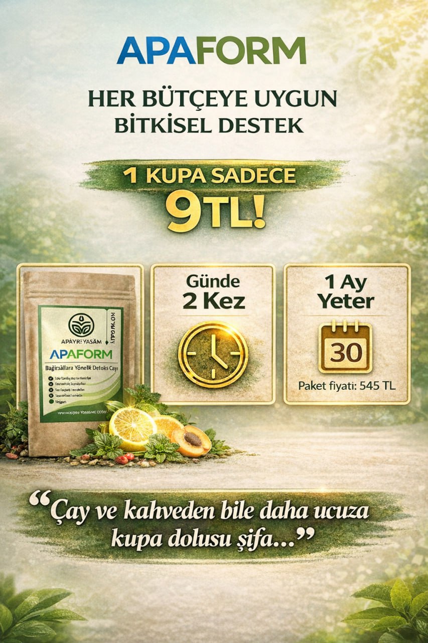 Doğal İçeriklerle Zenginleştirilmiş  Apaform Çayı  1 Aylık