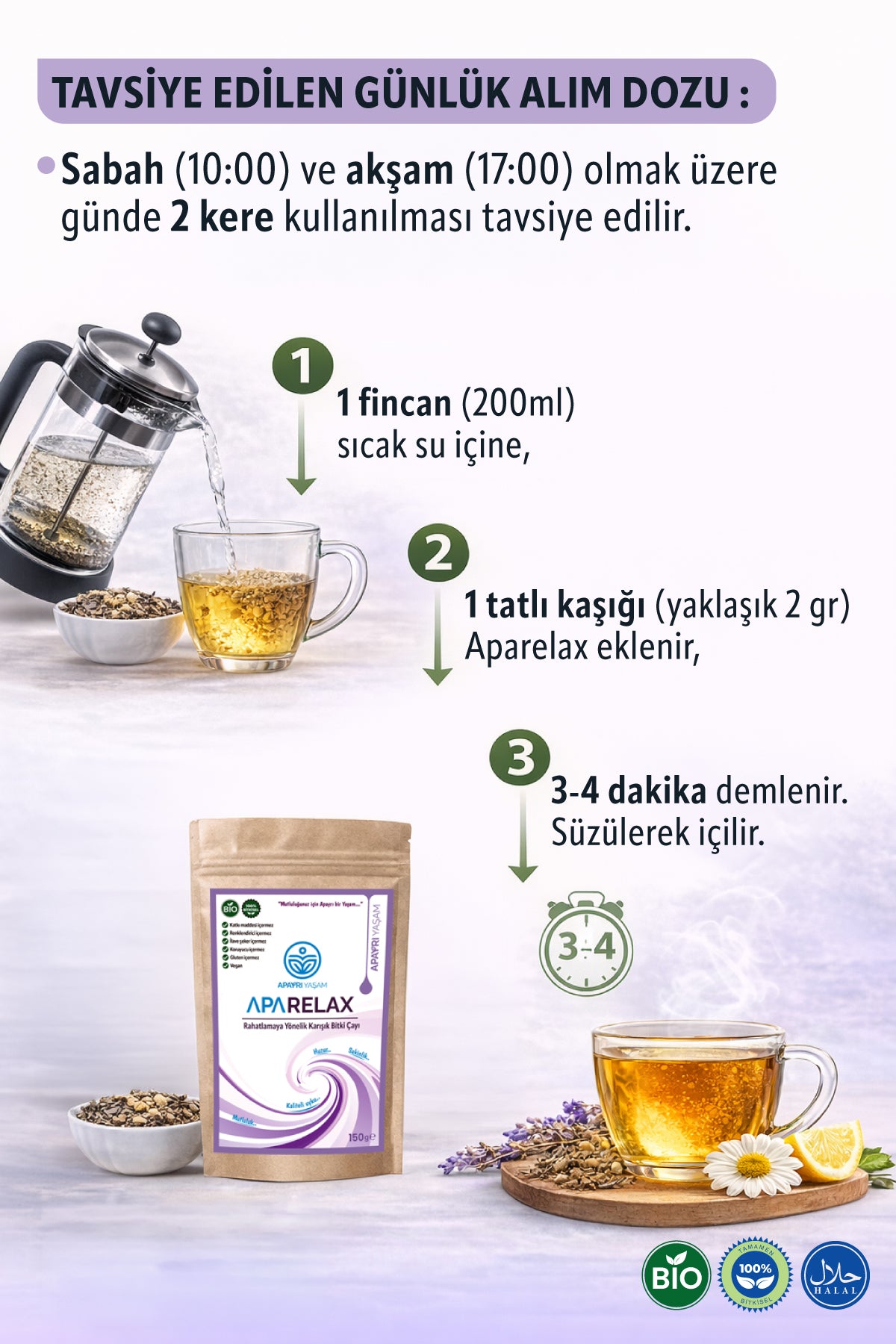 % 100 Bitkisel Çay Karışımı APARELAX