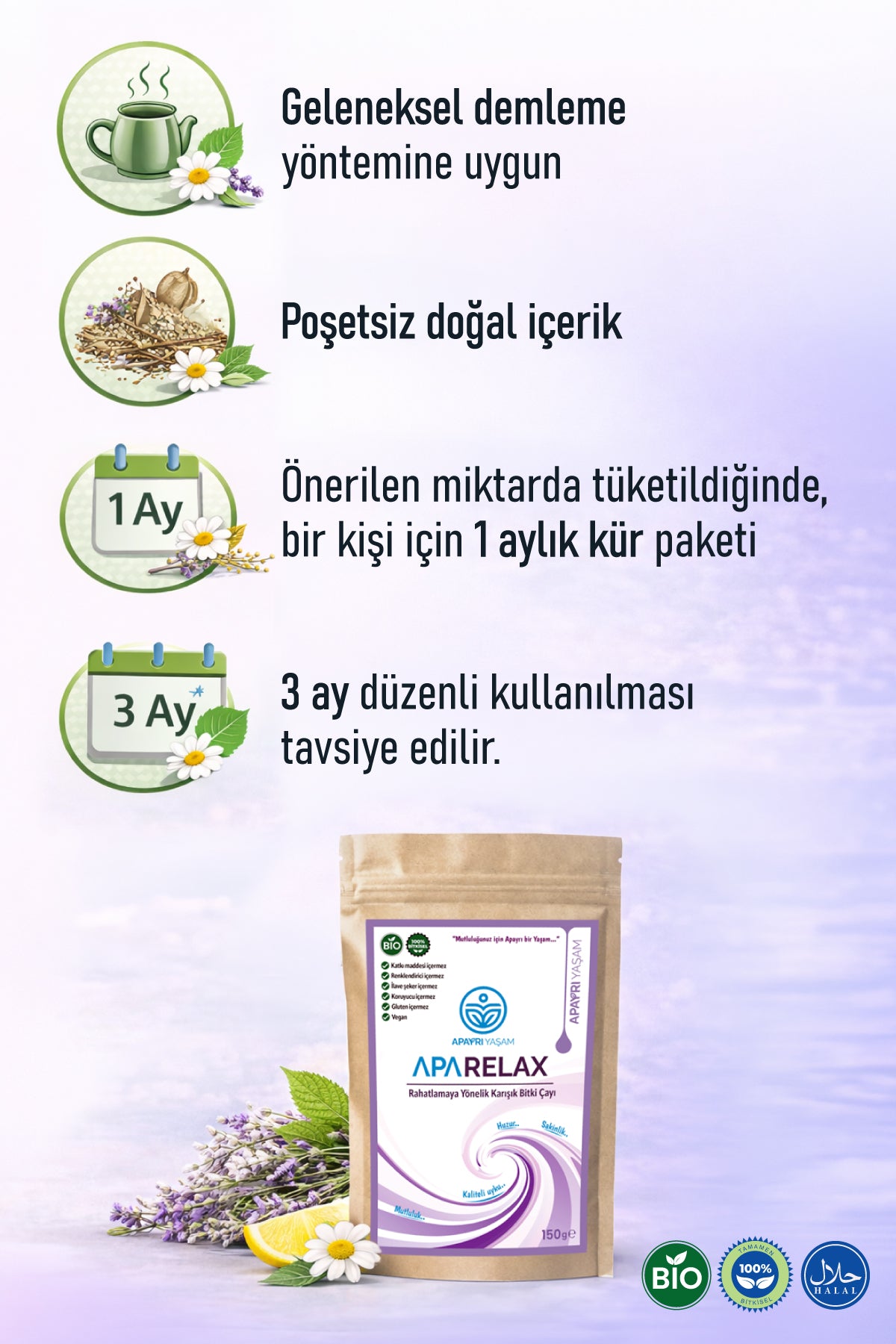 % 100 Bitkisel Çay Karışımı APARELAX